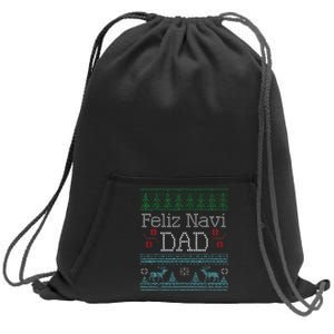 Christmas Feliz Navi Dad Xmas Pun Sweatshirt Cinch Pack Bag