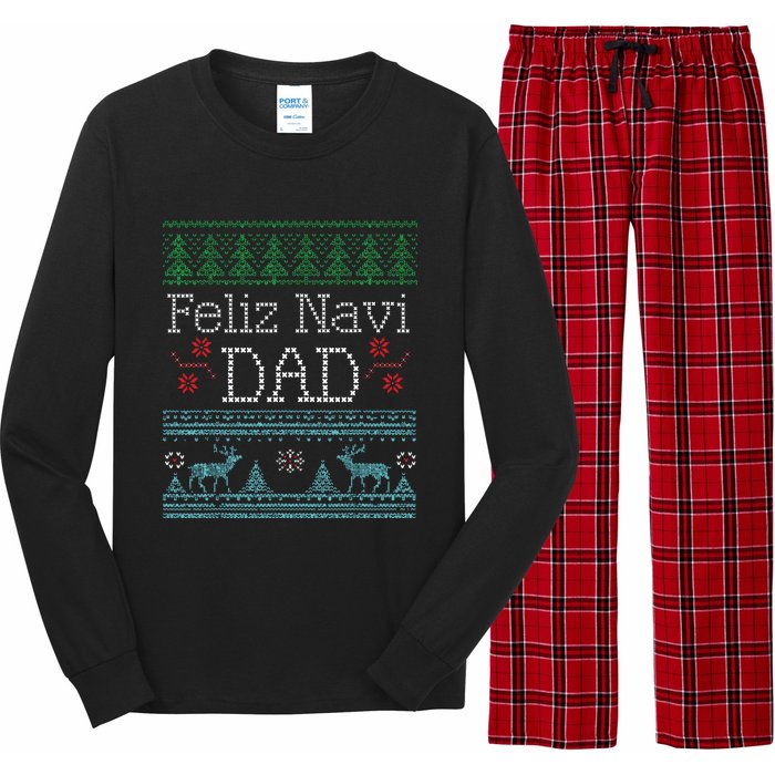 Christmas Feliz Navi Dad Xmas Pun Long Sleeve Pajama Set