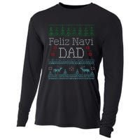 Christmas Feliz Navi Dad Xmas Pun Cooling Performance Long Sleeve Crew