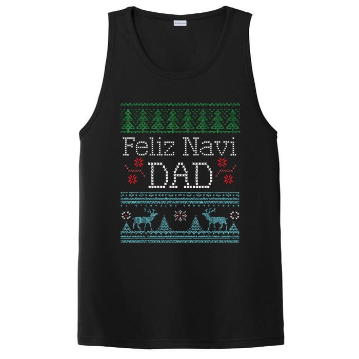 Christmas Feliz Navi Dad Xmas Pun PosiCharge Competitor Tank