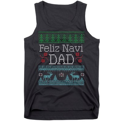 Christmas Feliz Navi Dad Xmas Pun Tank Top