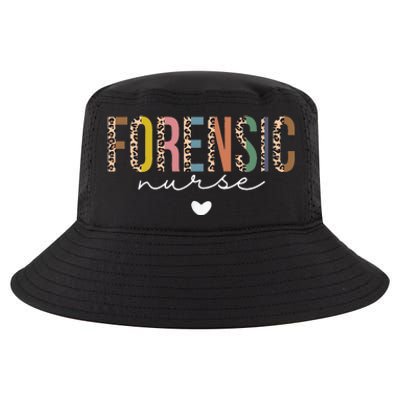 Cute Forensic Nurse SANE Nurse Leopard Correctional Nursing Cool Comfort Performance Bucket Hat