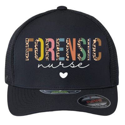 Cute Forensic Nurse SANE Nurse Leopard Correctional Nursing Flexfit Unipanel Trucker Cap