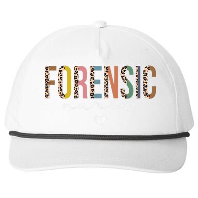 Cute Forensic Nurse SANE Nurse Leopard Correctional Nursing Snapback Five-Panel Rope Hat