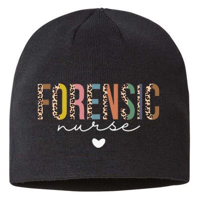 Cute Forensic Nurse SANE Nurse Leopard Correctional Nursing Sustainable Beanie