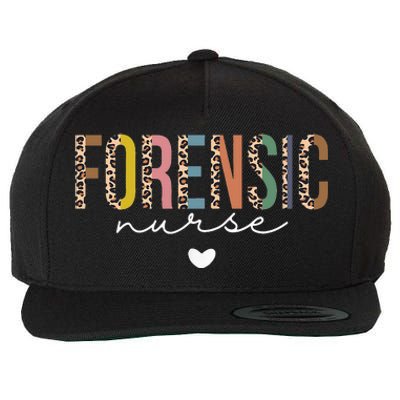 Cute Forensic Nurse SANE Nurse Leopard Correctional Nursing Wool Snapback Cap