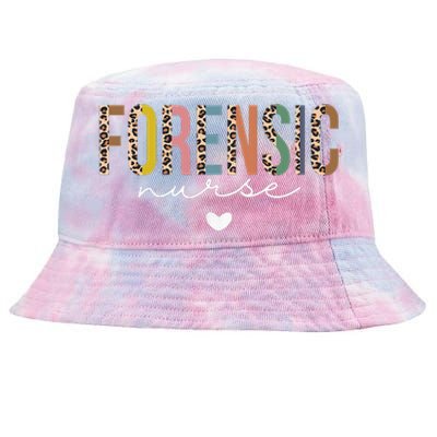 Cute Forensic Nurse SANE Nurse Leopard Correctional Nursing Tie-Dyed Bucket Hat