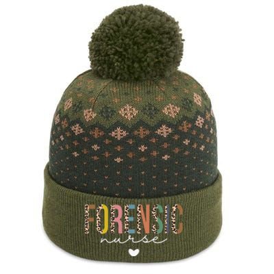 Cute Forensic Nurse SANE Nurse Leopard Correctional Nursing The Baniff Cuffed Pom Beanie