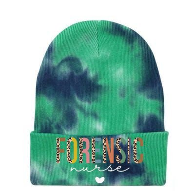 Cute Forensic Nurse SANE Nurse Leopard Correctional Nursing Tie Dye 12in Knit Beanie