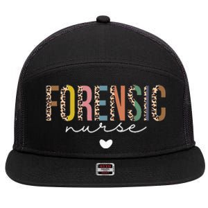 Cute Forensic Nurse SANE Nurse Leopard Nursing 7 Panel Mesh Trucker Snapback Hat