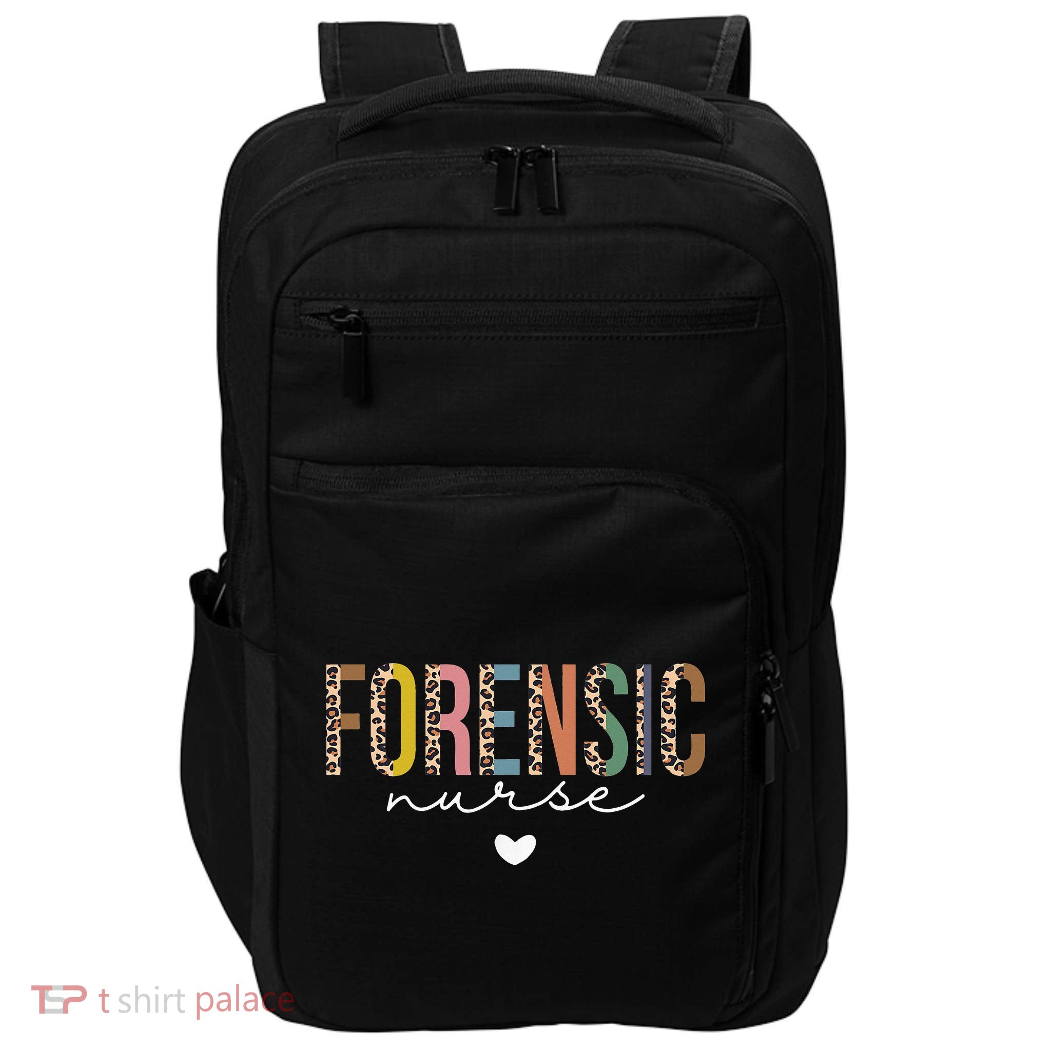 Cute Forensic Nurse SANE Nurse Leopard Nursing Impact Tech Backpack