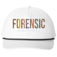 Cute Forensic Nurse SANE Nurse Leopard Nursing Snapback Five-Panel Rope Hat