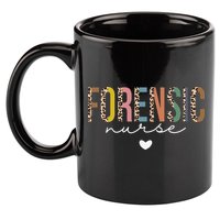 Cute Forensic Nurse SANE Nurse Leopard Nursing 11oz C Handle Ceramic Mug