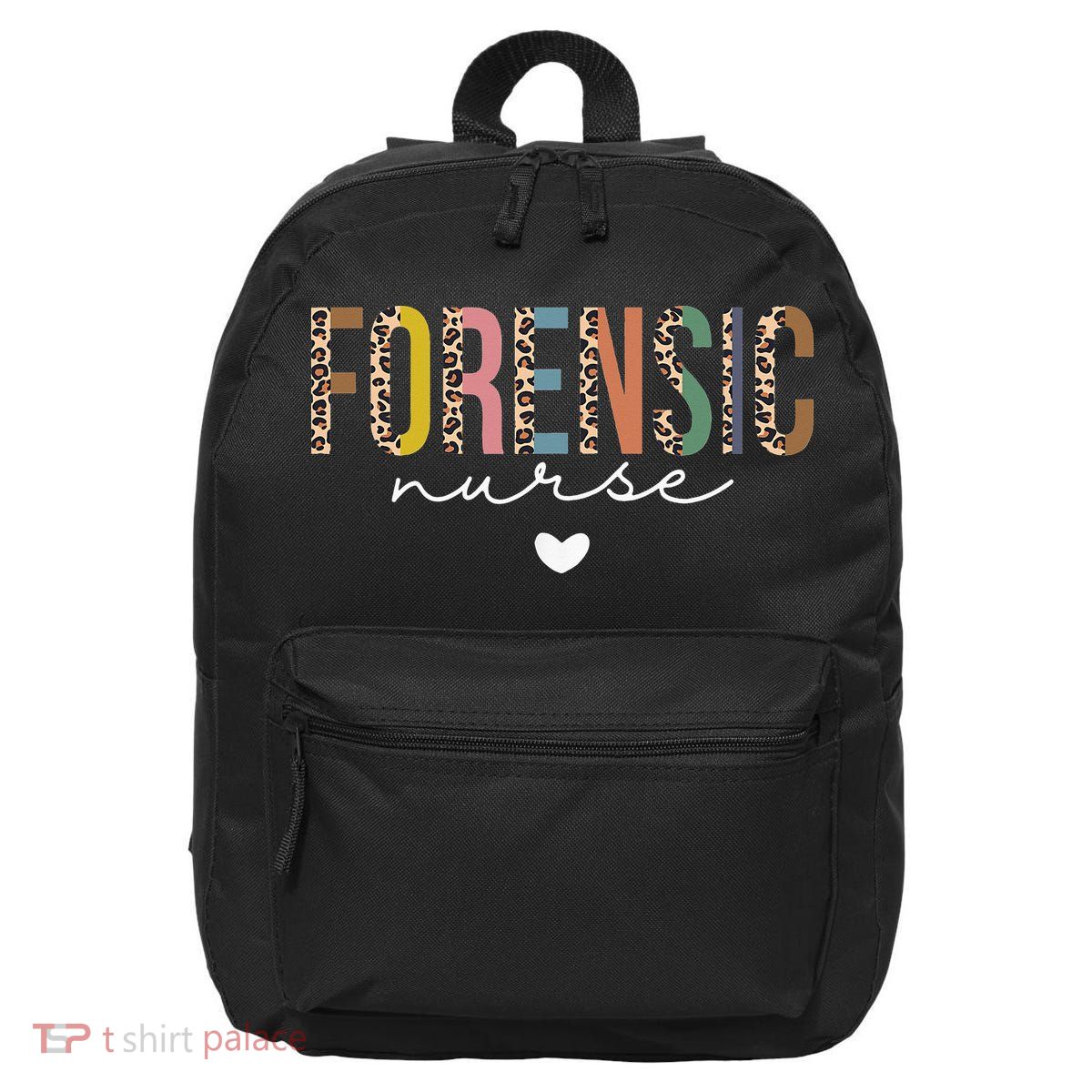 Cute Forensic Nurse SANE Nurse Leopard Nursing 16 in Basic Backpack