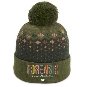 Cute Forensic Nurse SANE Nurse Leopard Nursing The Baniff Cuffed Pom Beanie