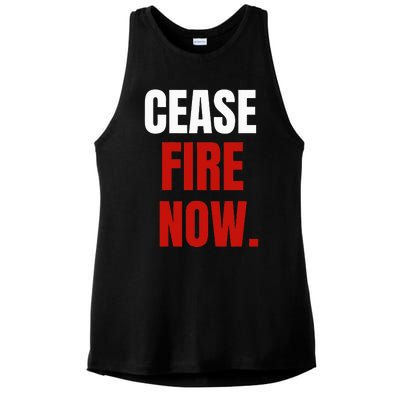 C.ease fire Now. Ladies PosiCharge Tri-Blend Wicking Tank