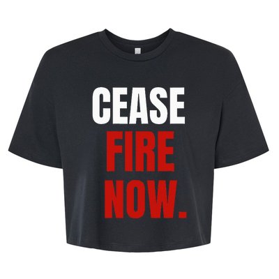 C.ease fire Now. Bella+Canvas Jersey Crop Tee