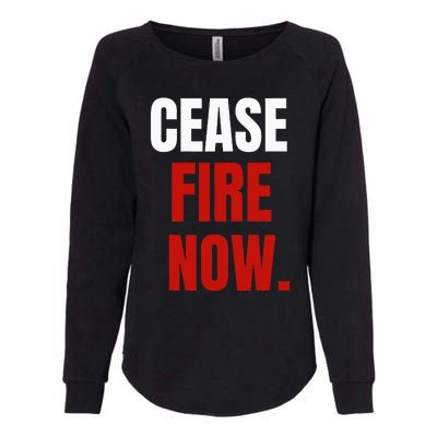 C.ease fire Now. Womens California Wash Sweatshirt