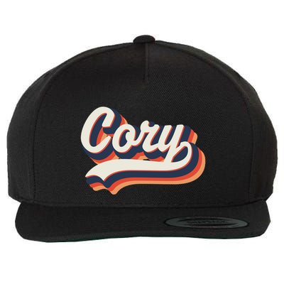 Cory First Name 70s Retro Groovy Custom Personalized Name Gift Wool Snapback Cap