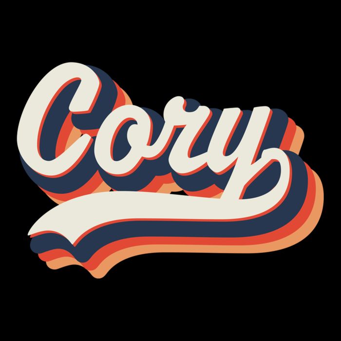 Cory First Name 70s Retro Groovy Custom Personalized Name Gift Wool Snapback Cap