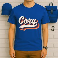 Cory First Name 70s Retro Groovy Custom Personalized Name Gift T-Shirt