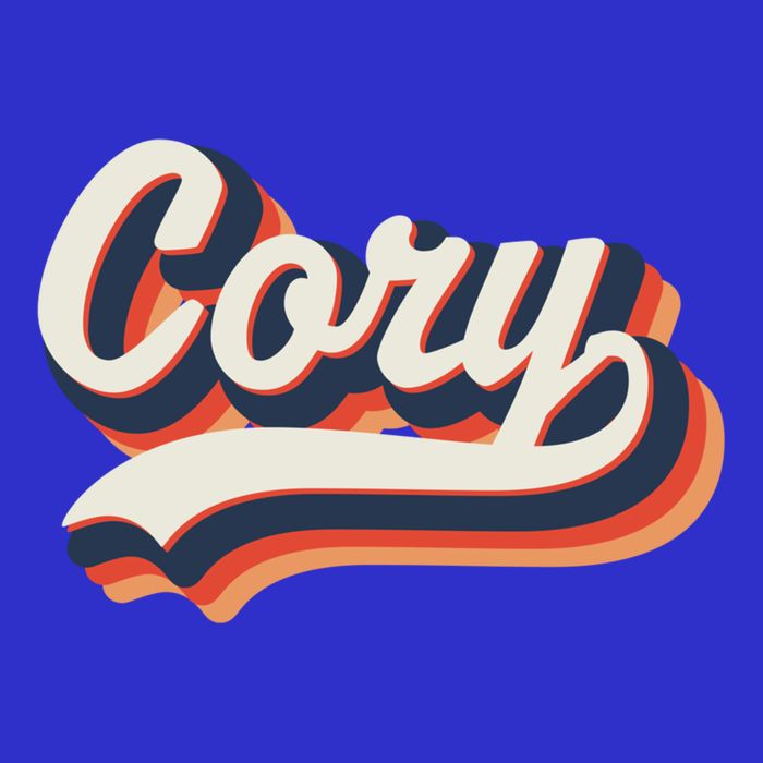 Cory First Name 70s Retro Groovy Custom Personalized Name Gift T-Shirt