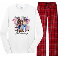 Catch Flights Not Feelings Summer  Long Sleeve Pajama Set