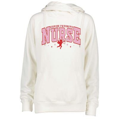 CupidS Favorite Nurse Valentine Nurse Womens Funnel Neck Pullover Hood