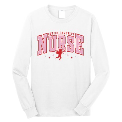 CupidS Favorite Nurse Valentine Nurse Long Sleeve Shirt