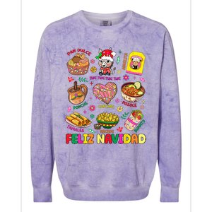 Christmas Feliz Navidad Tis The Season Mexican Food Funny Colorblast Crewneck Sweatshirt