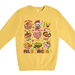 Christmas Feliz Navidad Tis The Season Mexican Food Funny Premium Crewneck Sweatshirt