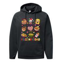 Christmas Feliz Navidad Tis The Season Mexican Food Funny Performance Fleece Hoodie