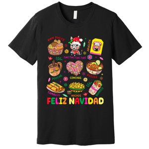 Christmas Feliz Navidad Tis The Season Mexican Food Funny Premium T-Shirt