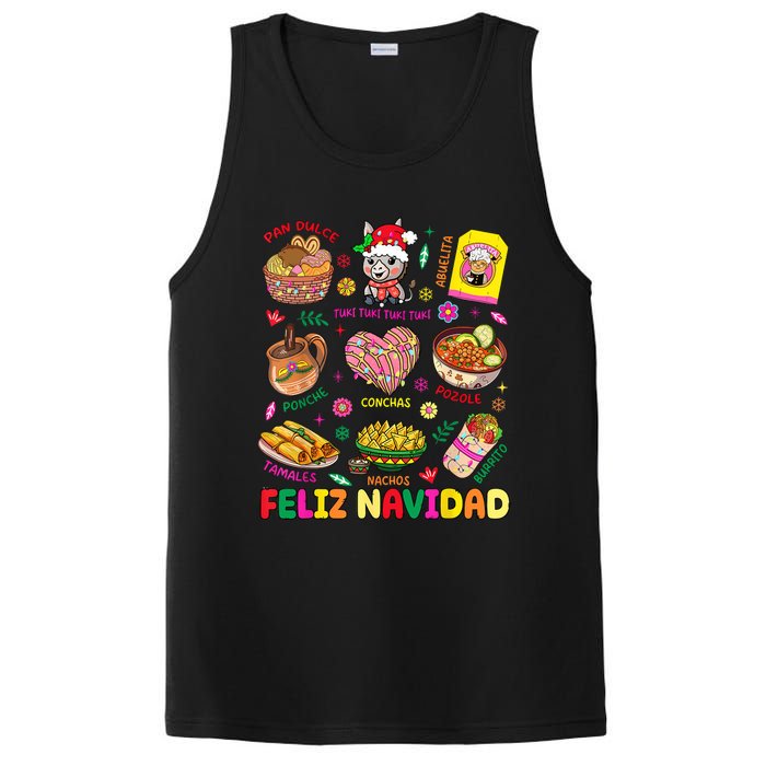 Christmas Feliz Navidad Tis The Season Mexican Food Funny PosiCharge Competitor Tank