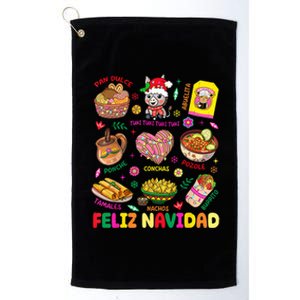 Christmas Feliz Navidad Tis The Season Mexican Food Funny Platinum Collection Golf Towel