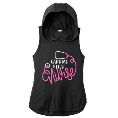 Cardiac Float Nurse Floating Cardiology Nurse Float Nursing Gift Ladies PosiCharge Tri-Blend Wicking Draft Hoodie Tank