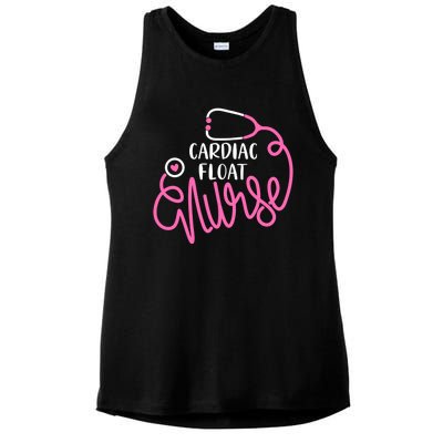 Cardiac Float Nurse Floating Cardiology Nurse Float Nursing Gift Ladies PosiCharge Tri-Blend Wicking Tank