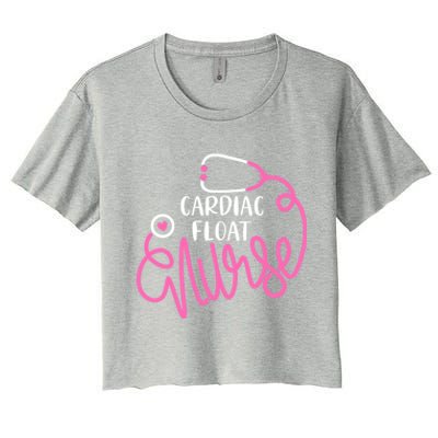 Cardiac Float Nurse Floating Cardiology Nurse Float Nursing Gift Women's Crop Top Tee