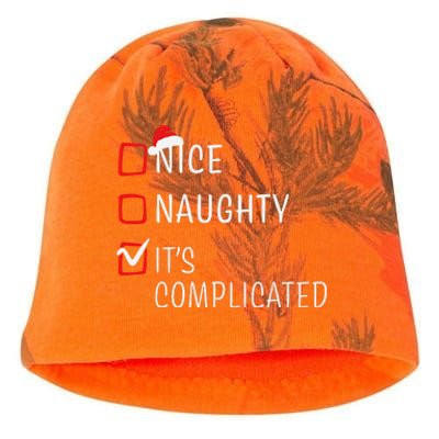 Christmas Funny Naughty Nice Its Complicated Family Pajama Gift Kati - Camo Knit Beanie