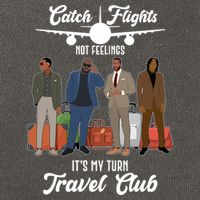 Catch Flights Not Feelings It's My Turn Travel Club Cotton Canvas Backpack