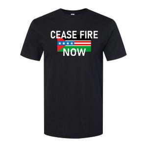 Cease Fire Now Cool Palestine Us Flags Of Solidarity Softstyle CVC T-Shirt