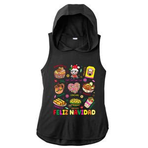 Christmas Feliz Navidad Tis The Season Mexican Food Funny Ladies PosiCharge Tri-Blend Wicking Draft Hoodie Tank