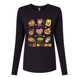 Christmas Feliz Navidad Tis The Season Mexican Food Funny Womens Cotton Relaxed Long Sleeve T-Shirt