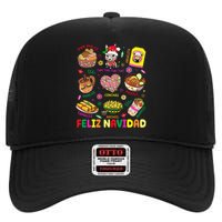 Christmas Feliz Navidad Tis The Season Mexican Food Funny High Crown Mesh Back Trucker Hat