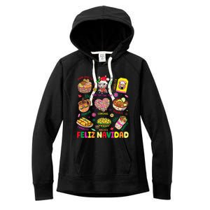 Christmas Feliz Navidad Tis The Season Mexican Food Funny Women's Fleece Hoodie