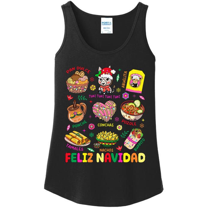 Christmas Feliz Navidad Tis The Season Mexican Food Funny Ladies Essential Tank