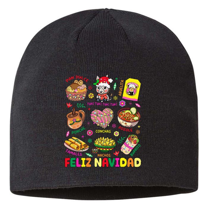 Christmas Feliz Navidad Tis The Season Mexican Food Funny Sustainable Beanie