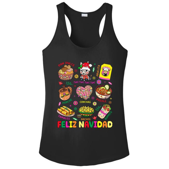 Christmas Feliz Navidad Tis The Season Mexican Food Funny Ladies PosiCharge Competitor Racerback Tank