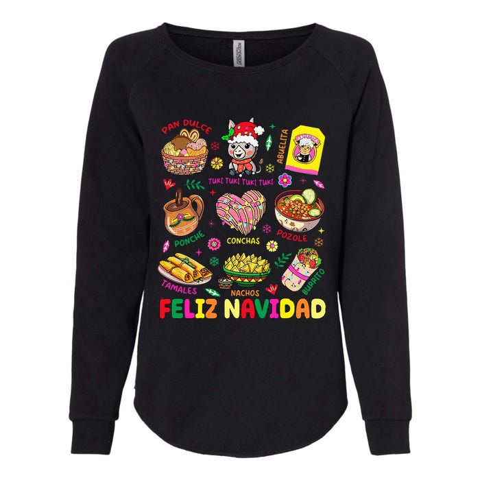 Christmas Feliz Navidad Tis The Season Mexican Food Funny Womens California Wash Sweatshirt