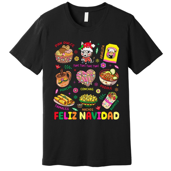 Christmas Feliz Navidad Tis The Season Mexican Food Funny Premium T-Shirt